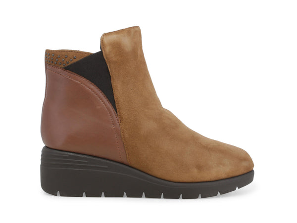 Melluso Donna Stivaletto Invernale Zeppa Comoda Tomaia Camoscio Marrone K55274W-245436